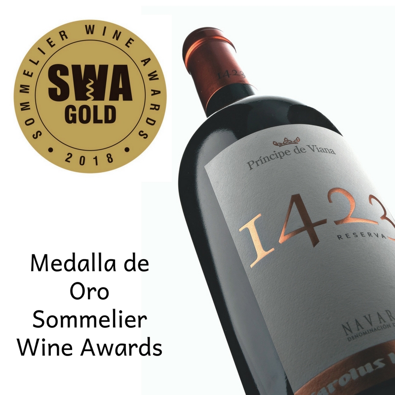 Príncipe de Viana 1423 Reserva 2013, Medalla de Oro Sommelier Wine Awards