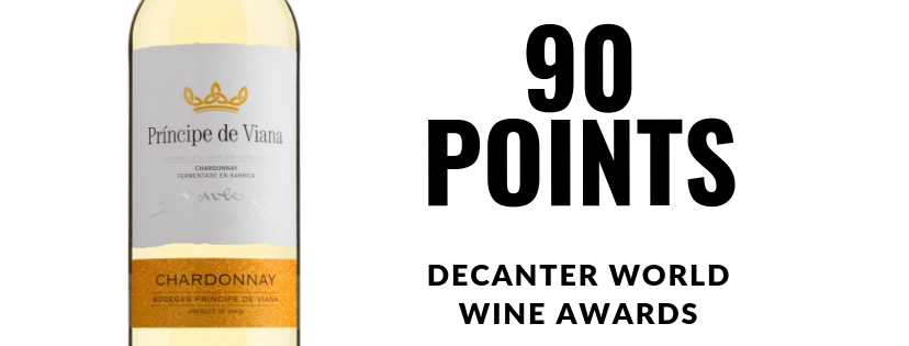 Príncipe de Viana  Chardonnay  90 POINTS  DECANTER WORLD  WINE AWARDS
