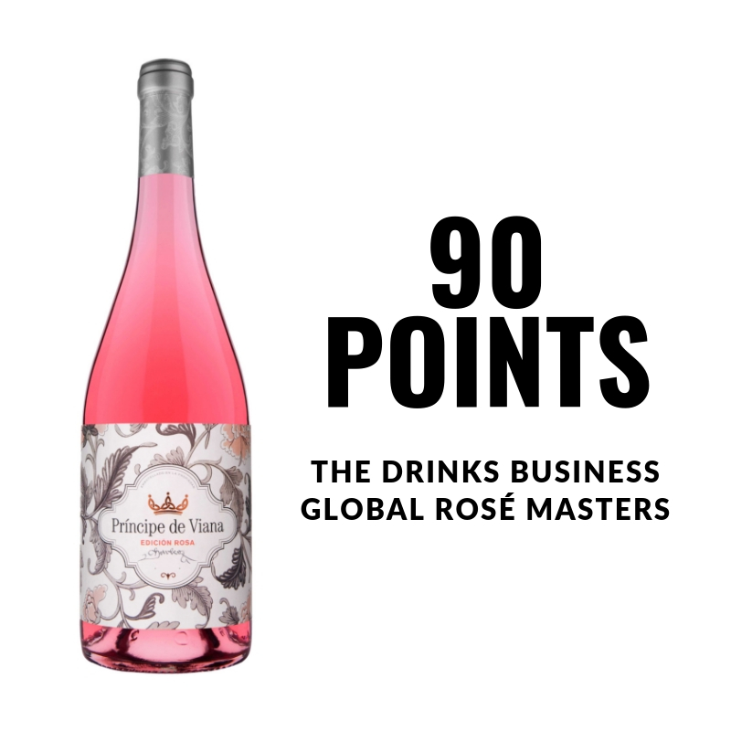 Príncipe de Viana  Edición Rosa 2017  90 points  THE DRINKS BUSINESS’  GLOBAL ROSÉ MASTERS