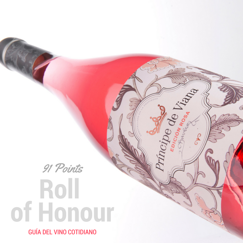 Príncipe de viana Edición Rosa 91 points Roll of Honour Guía del Vino Cotidiano