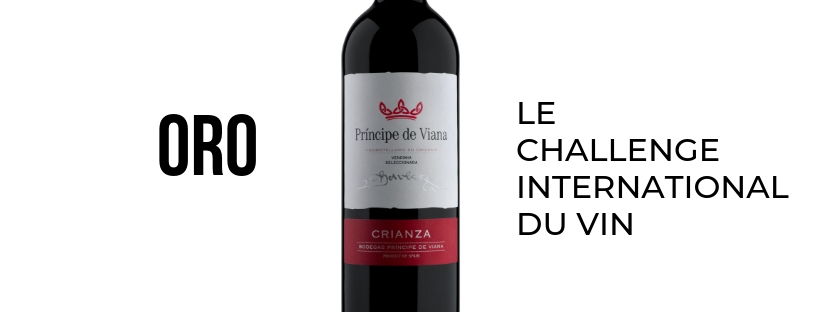 Príncipe de Viana Crianza 2015 Medalla de Oro Challenge International du Vin