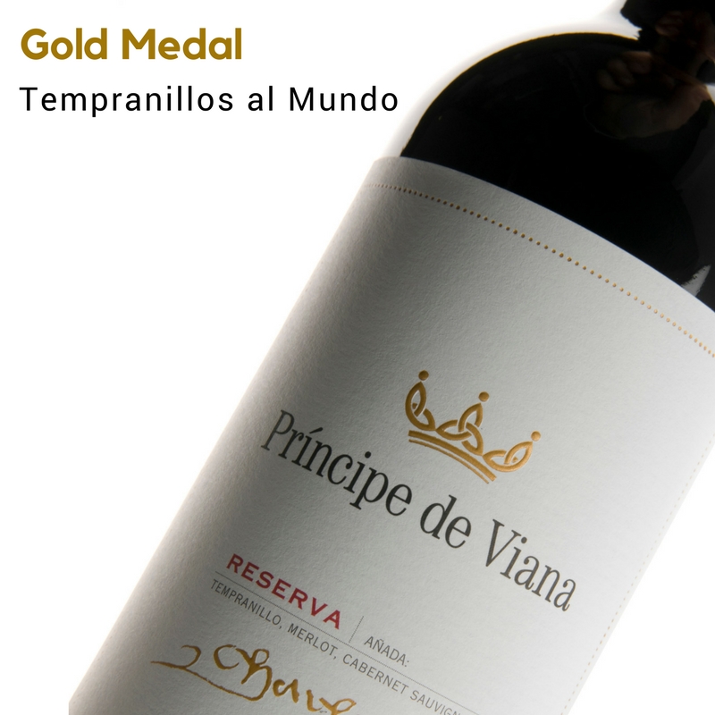 Príncipe de Viana Reserva 2013, Gold Medal Tempranillos al Mundo Wine Contest