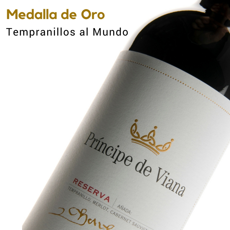 Príncipe de Viana Reserva 2013, Medalla de Oro Concurso Tempranillos al Mundo