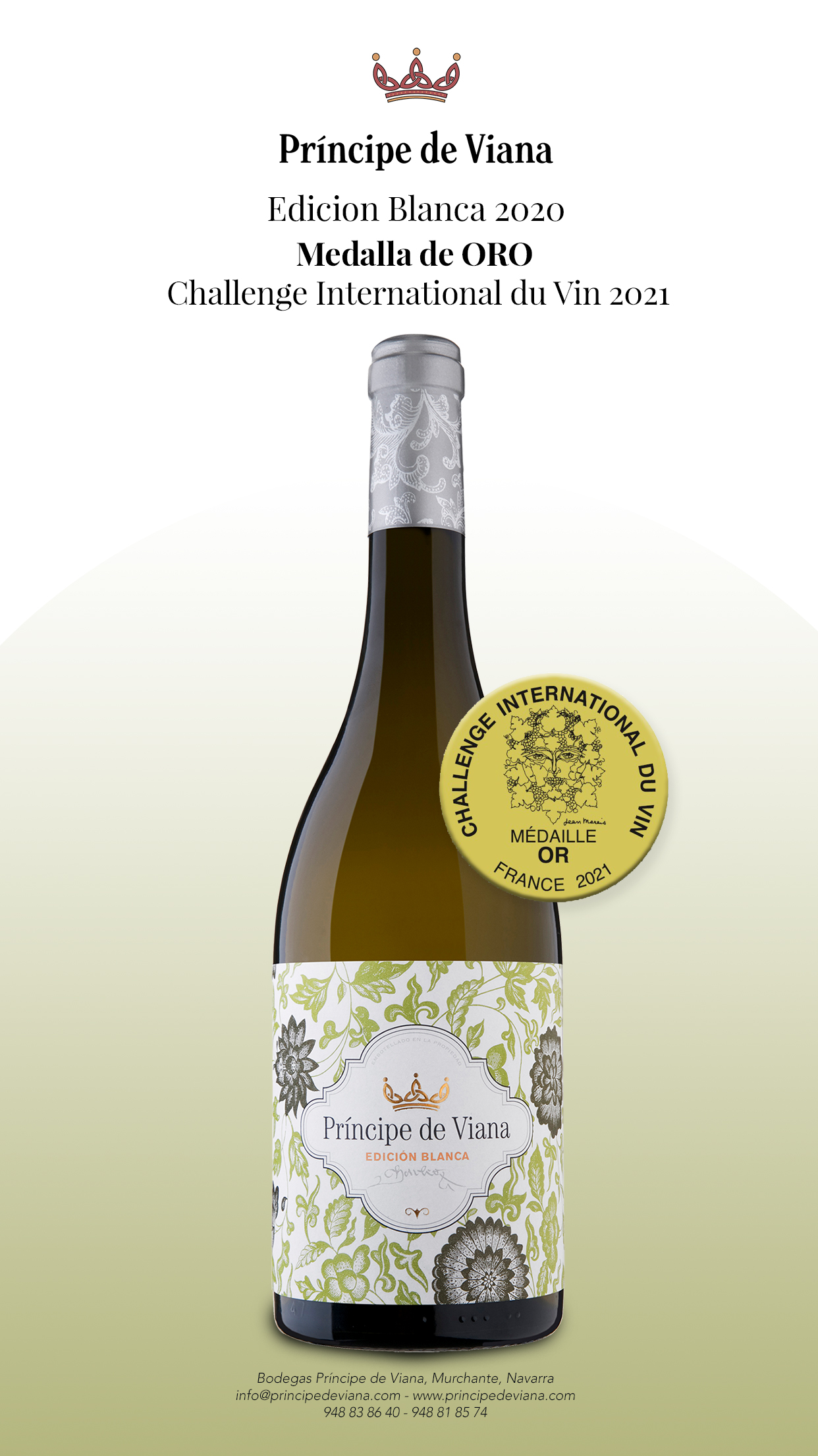 Príncipe de Viana Edición Blanca Gold Medal in International Challenge du Vin