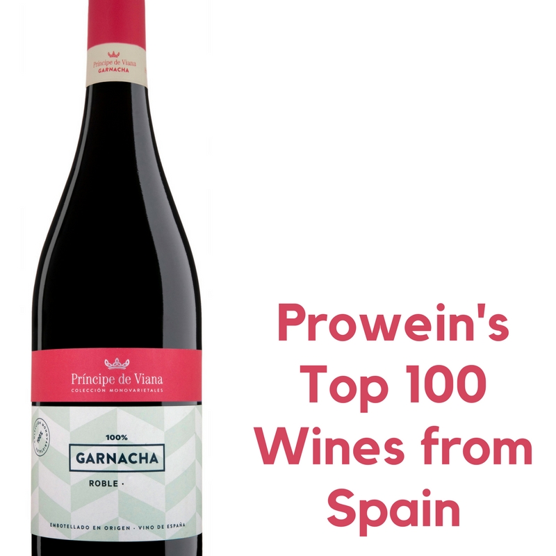 Príncipe de Viana Garnacha Roble 2016, Prowein’s Top 100 Wines from Spain