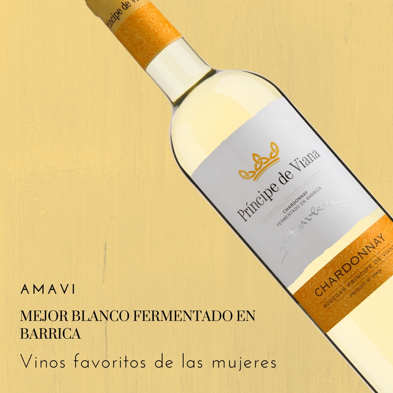Príncipe de Viana Chardonnay, mejor blanco fermentado en barrica AMAVI