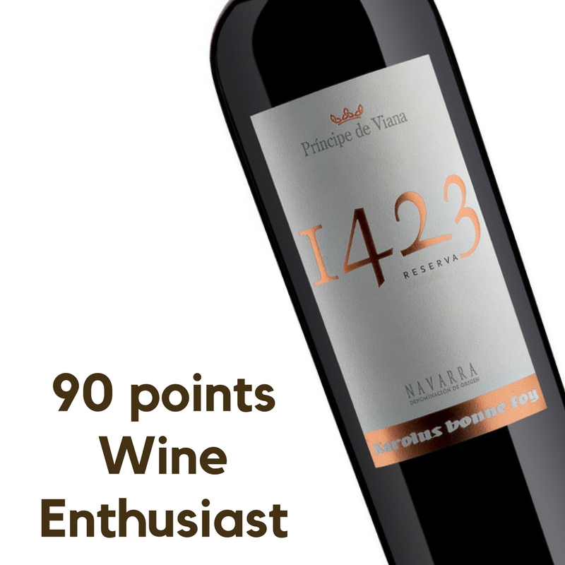 Príncipe de Viana 1423 Reserva 2013, 90 points Wine Enthusiast