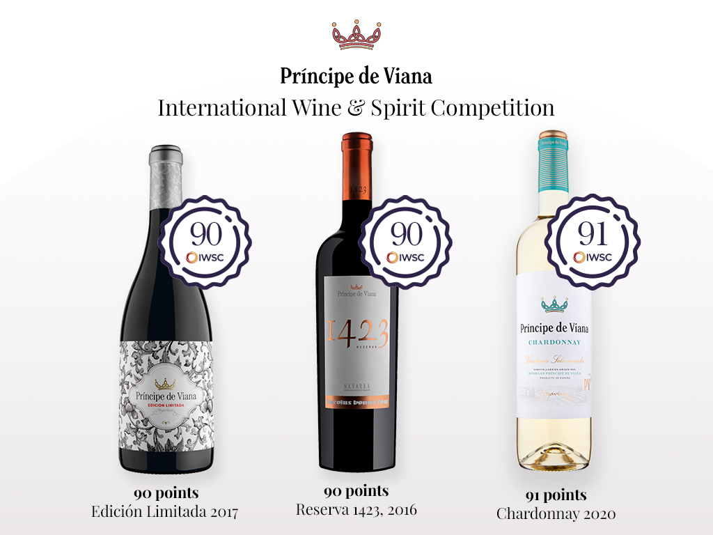 Bodegas Príncipe de Viana receives excellent scores in the annual edition of the IWSC